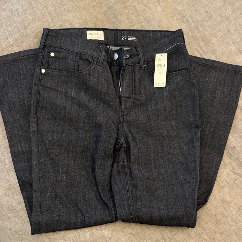 Pilcro Crop Kick A high rise denim women’s  Dark denim Jeans-size 27